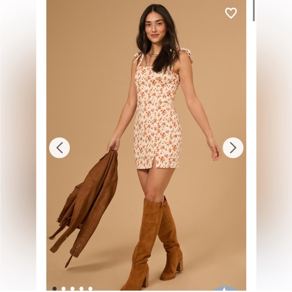 NWT Altar’d State Adeline Shoulder Tie Mini Dress M